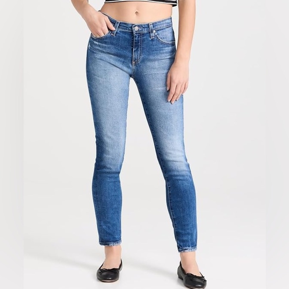 AG Adriano Goldschmied MidRise Cigarette Straight Leg Denim
